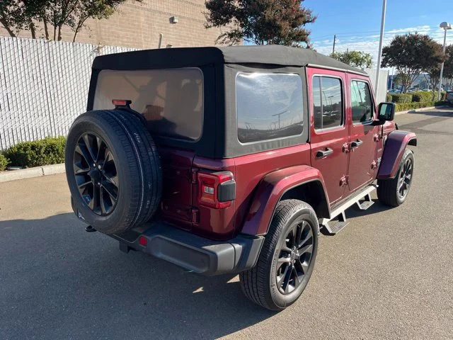 Used 2021 Snazzberry Pearlcoat Jeep Unlimited Sahara image 3