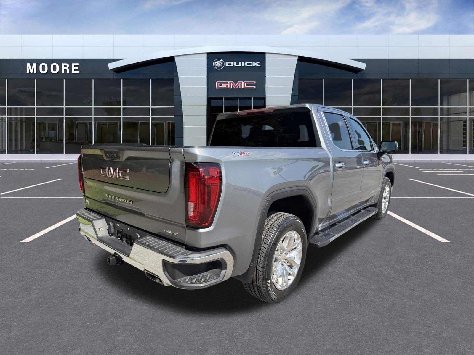 Used 2021 SATIN STEEL METALLIC GMC SLT image 3