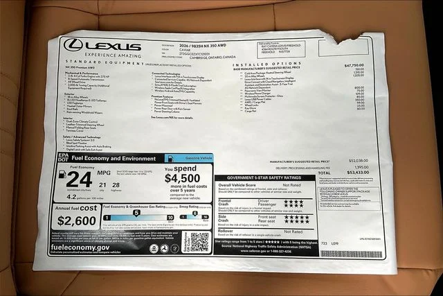 New 2026 Black Lexus 350 Premium image 14