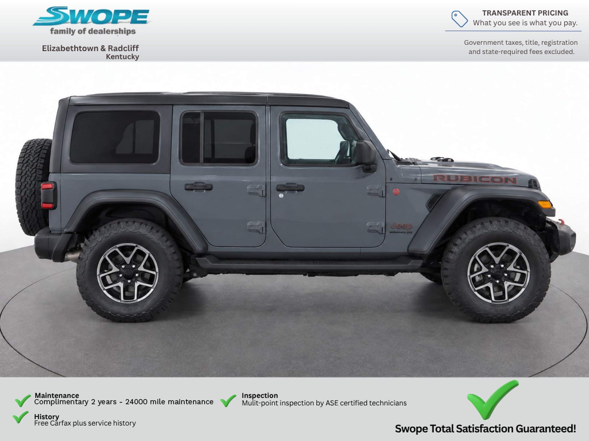 Used 2024 Anvil Clear Coat Jeep Rubicon image 4