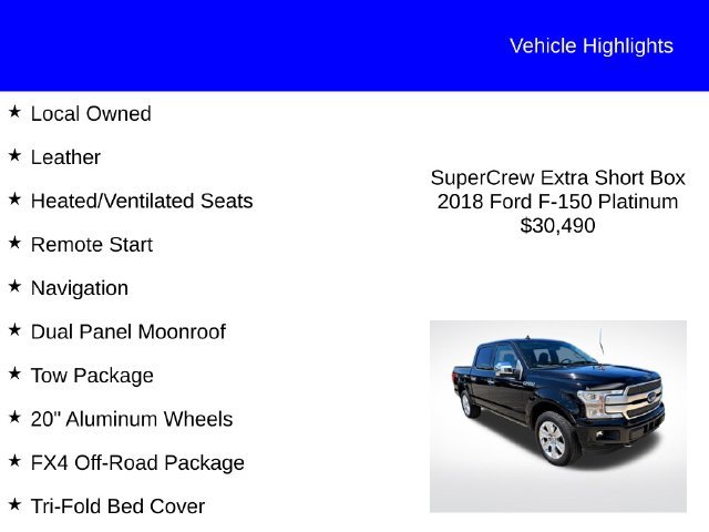 Used 2018 Black Ford Platinum image 2