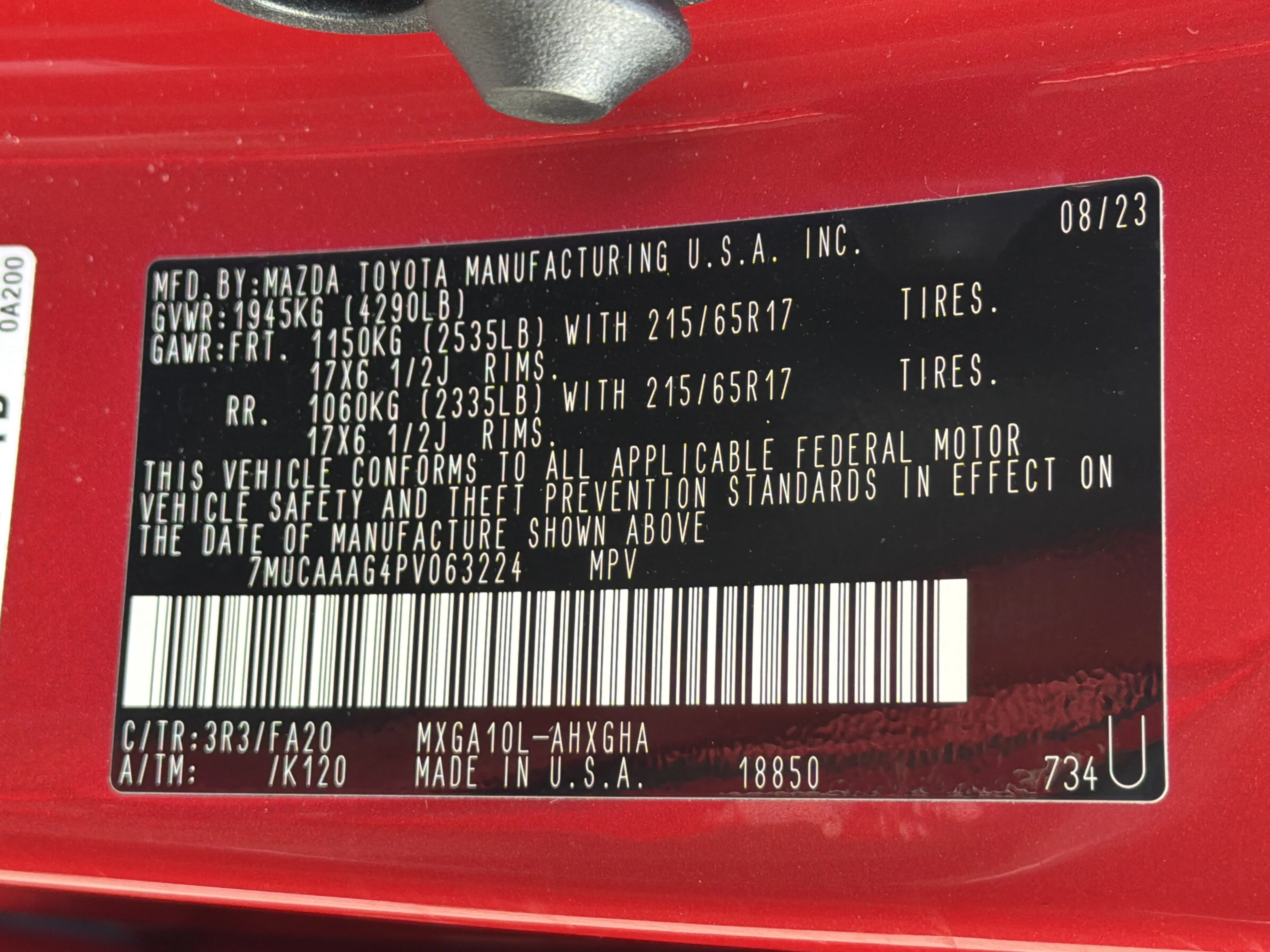 Used 2023 Barcelona Red Metallic Toyota LE image 30