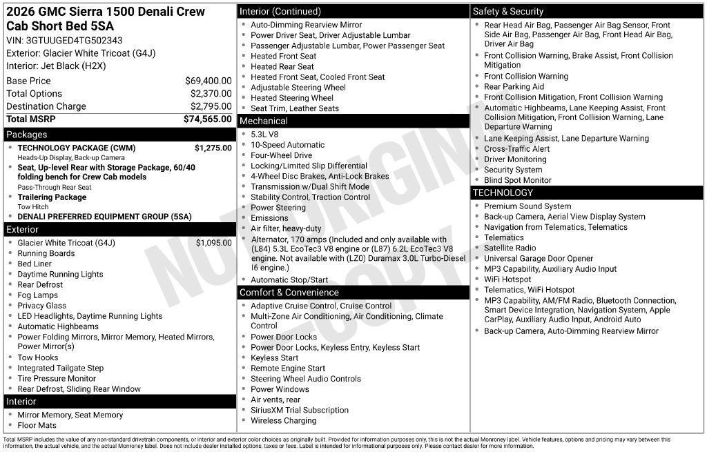 New 2026 Glacier White Tricoat GMC Denali image 26