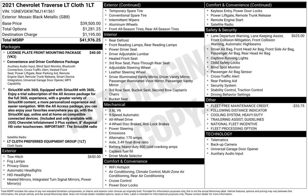 Used 2021 Black Chevrolet LT image 3