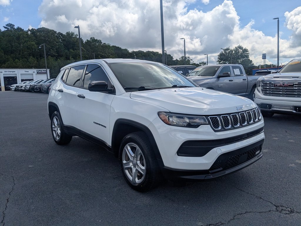 Used 2023 Bright White Clearcoat Jeep Sport image 3