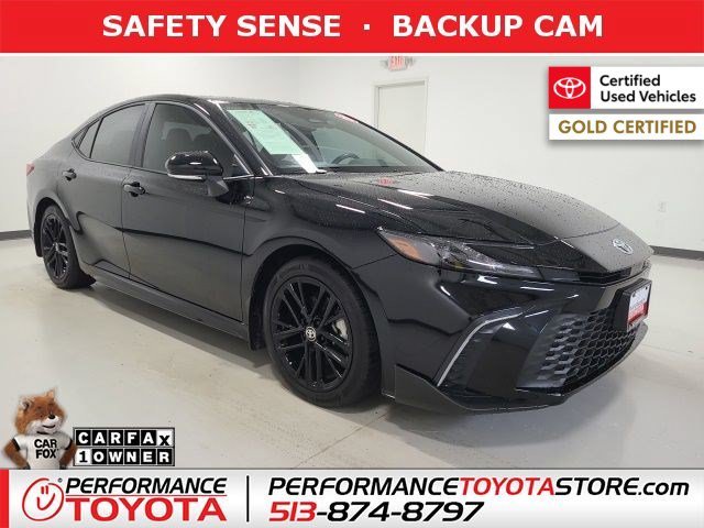 Certified Used 2025 Midnight Black Metallic Toyota SE image 1