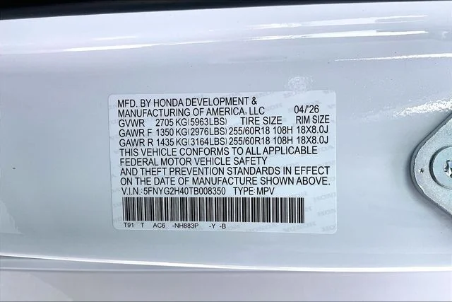 New 2026 Honda Pilot EX-L 4D Sport Utility