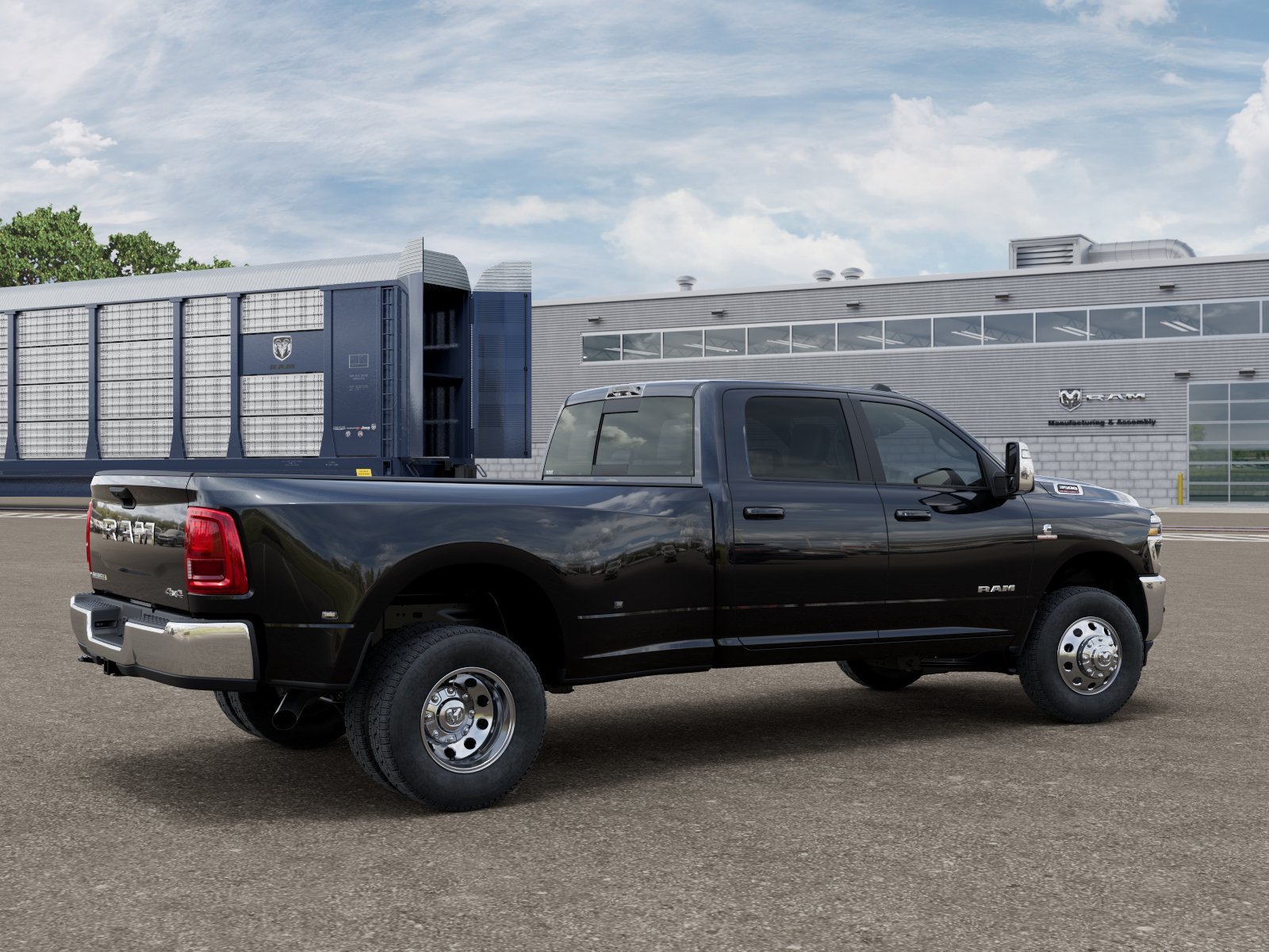 New 2027 Diamond Black Crystal Pearl-Coat Exterior Paint RAM Laramie image 2