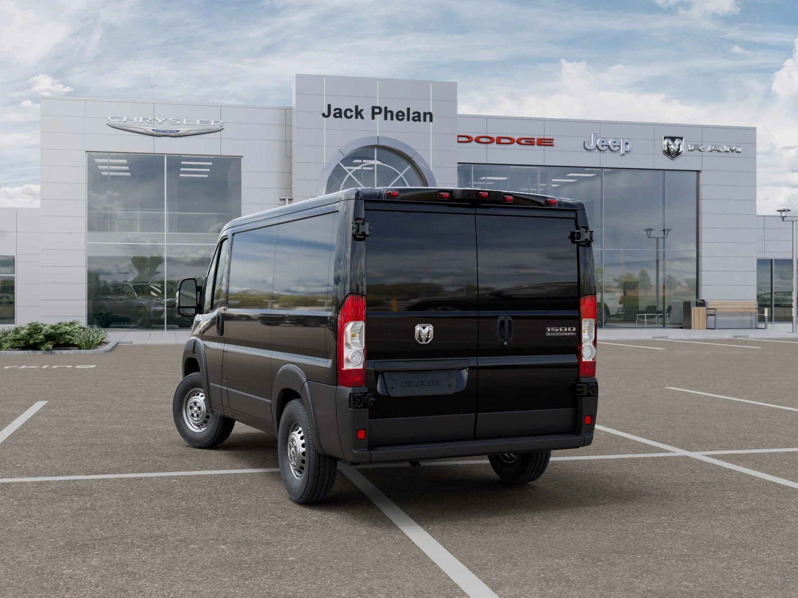New 2026 Black Clear-Coat Exterior Paint RAM 1500 Low Roof Cargo Van 118 WB image 3