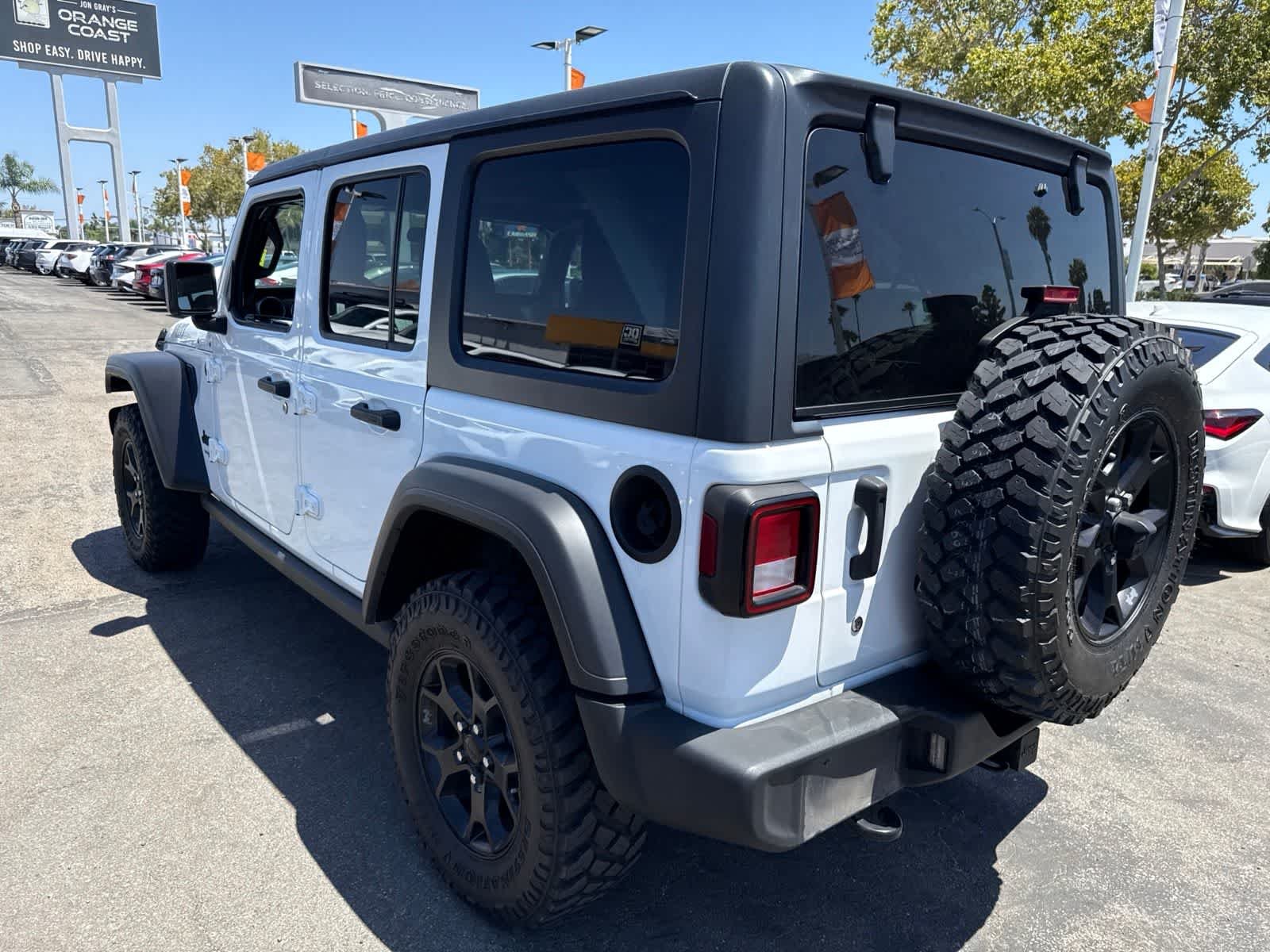 Used 2021 Bright White Clearcoat Jeep Unlimited Willys Sport image 17