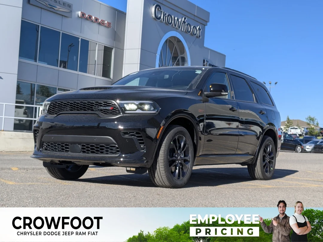 New 2026 Black Dodge GT Plus - - AWD - Ventilated Seats - Trailer Brake Ctrl - 2nd Row Heated Seats & More! image 1