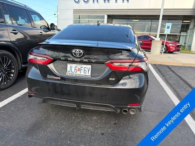 Used 2022 Midnight Black Metallic Toyota SE image 6