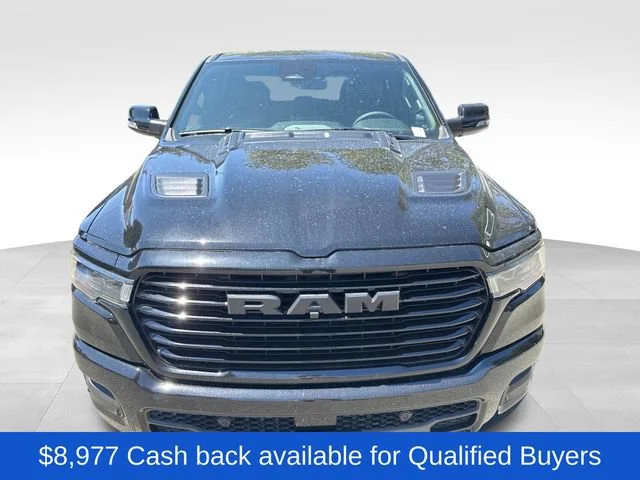 New 2026 Diamond Black Crystal Pearl-Coat Exterior Paint RAM Laramie image 2