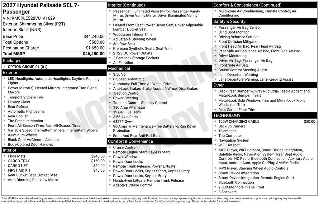 New 2027 Silver Hyundai SEL AWD image 21