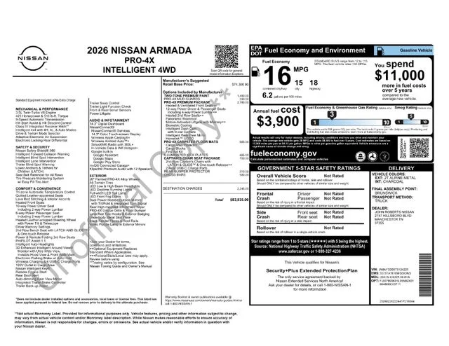 New 2026 Alpine Metallic / Super Black Two-tone Nissan PRO-4X® image 2