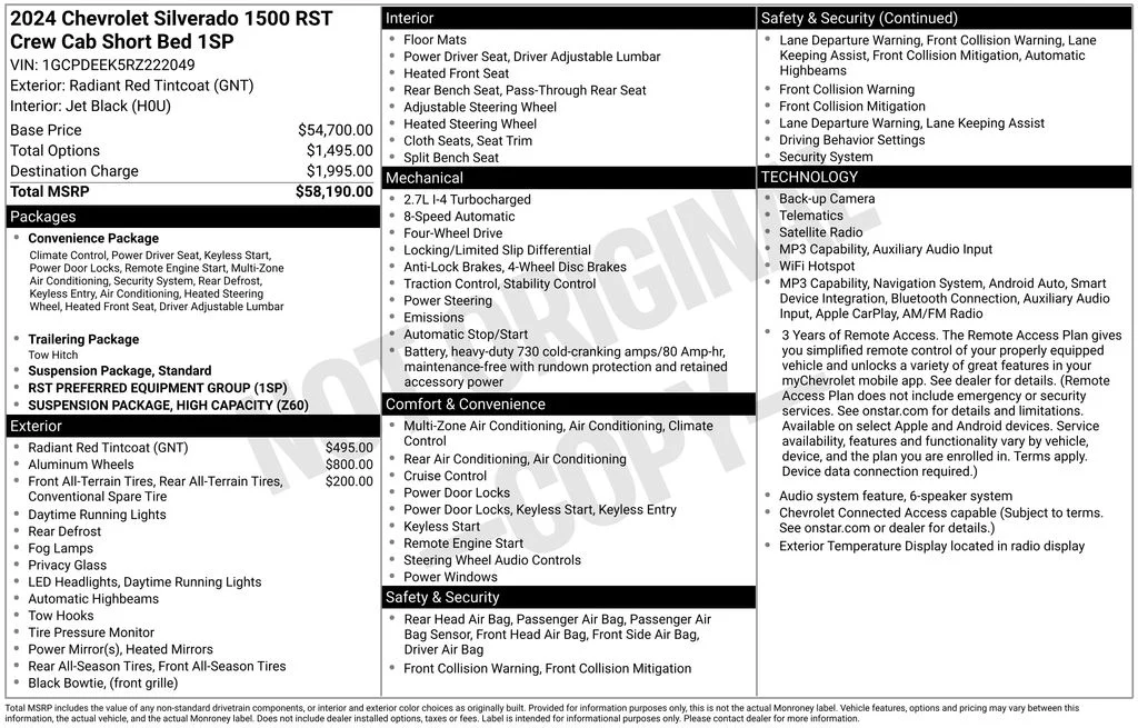 Used 2024 Red Chevrolet RST image 8