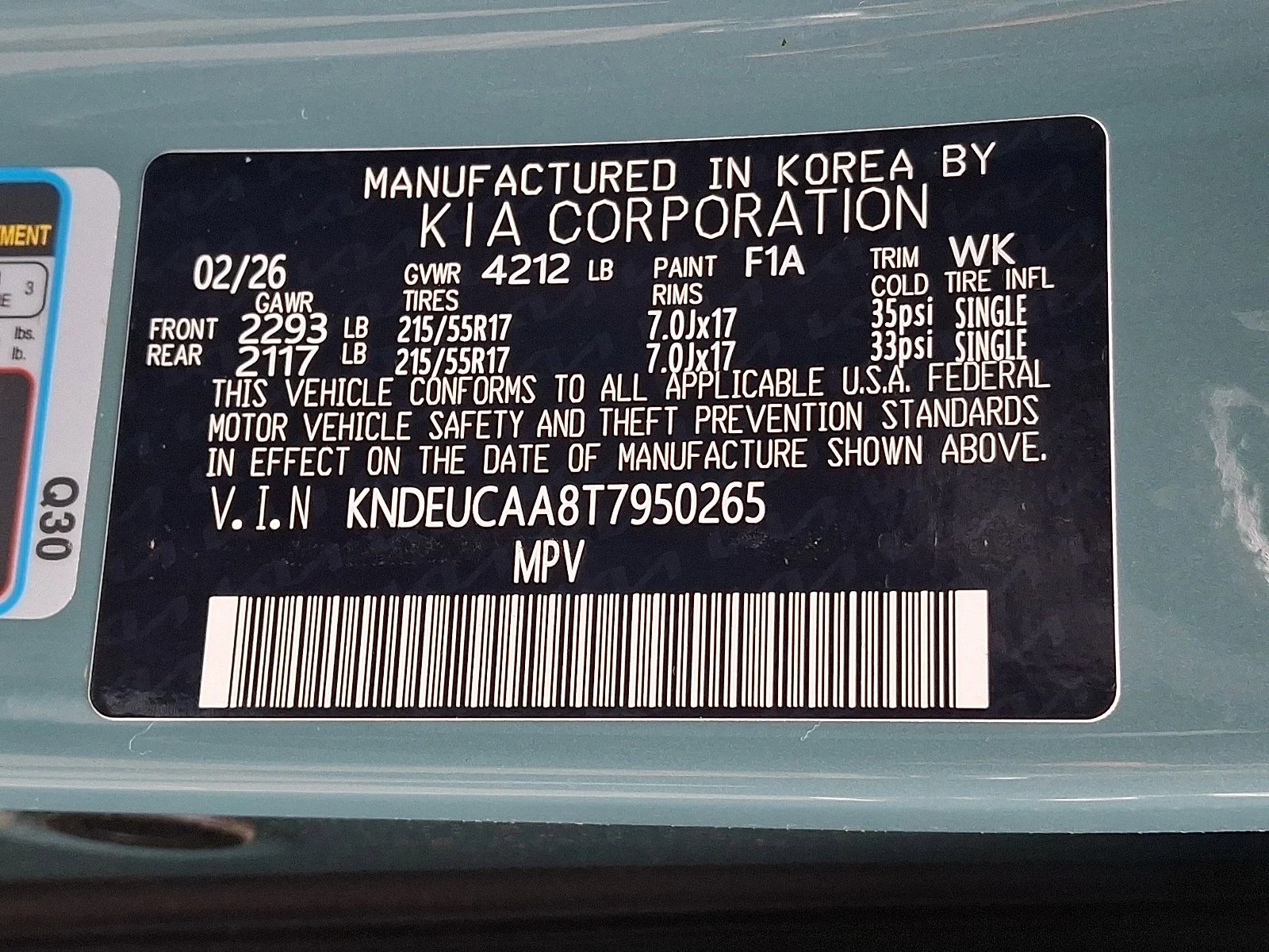 New 2026 Pluton Blue / Black Roof Kia S image 13