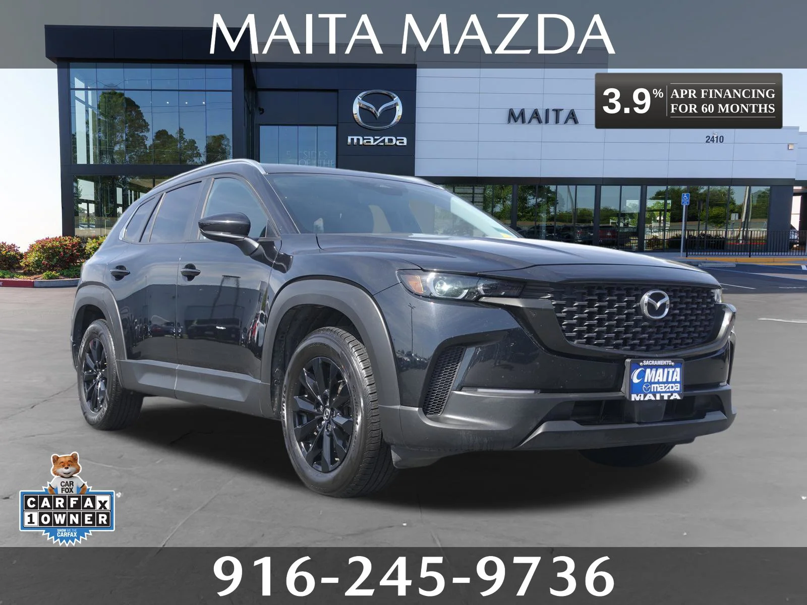 Certified Used 2025 Jet Black Mica Mazda 2.5 S Preferred Package image 1