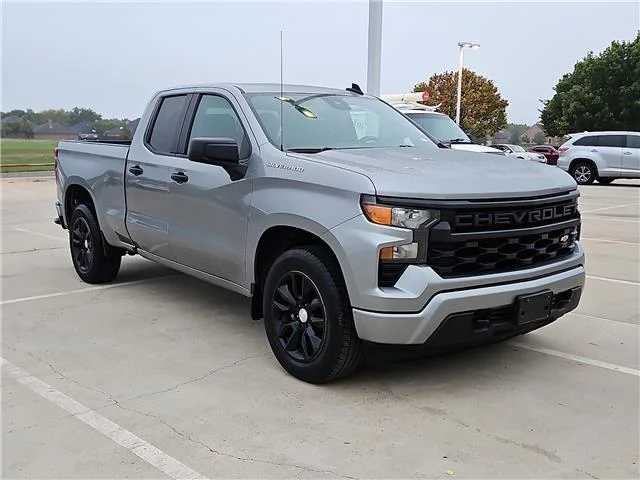 Used 2024 Sterling Gray Metallic Chevrolet Custom 4x2 Double Cab 6.6 ft. box 147.4 in. WB image 2