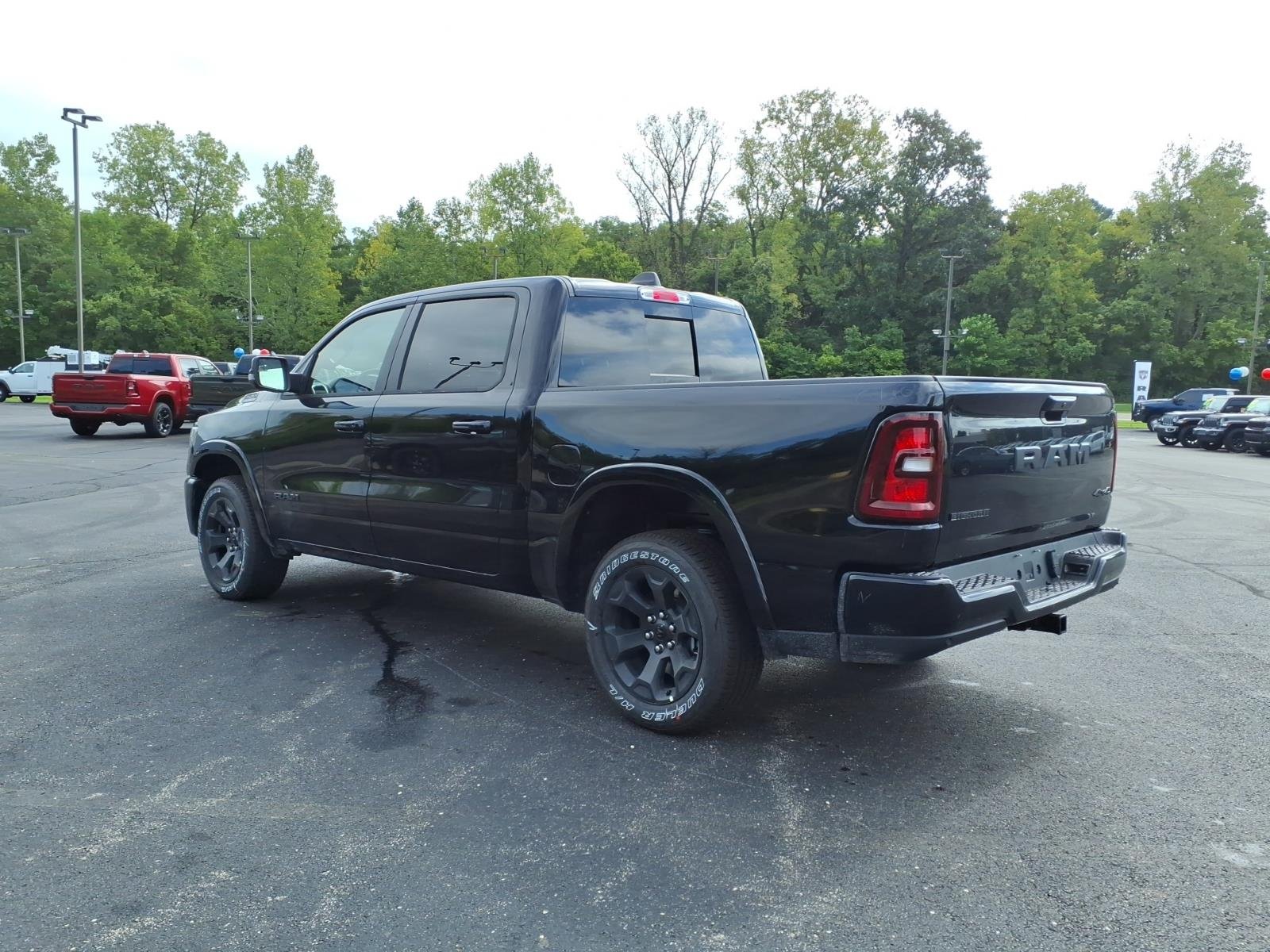 New 2026 Diamond Black Crystal Pearl-Coat Exterior Paint RAM Big Horn Crew Cab 4x4 5