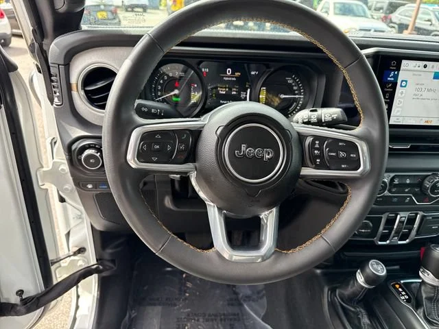 Used 2024 Bright White Clearcoat Jeep Sahara 4xe image 18