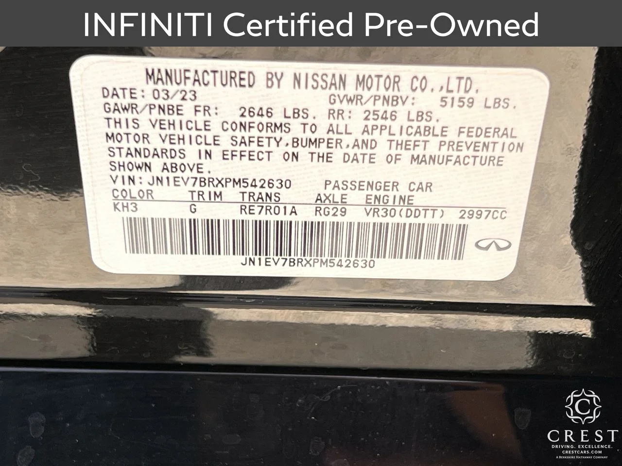 Certified Used 2023 Black Obsidian INFINITI LUXE image 31