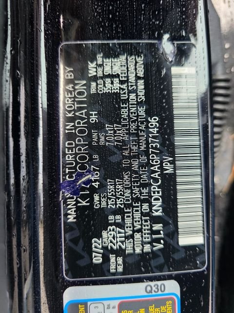 Used 2023 Cherry Black Kia LX image 3