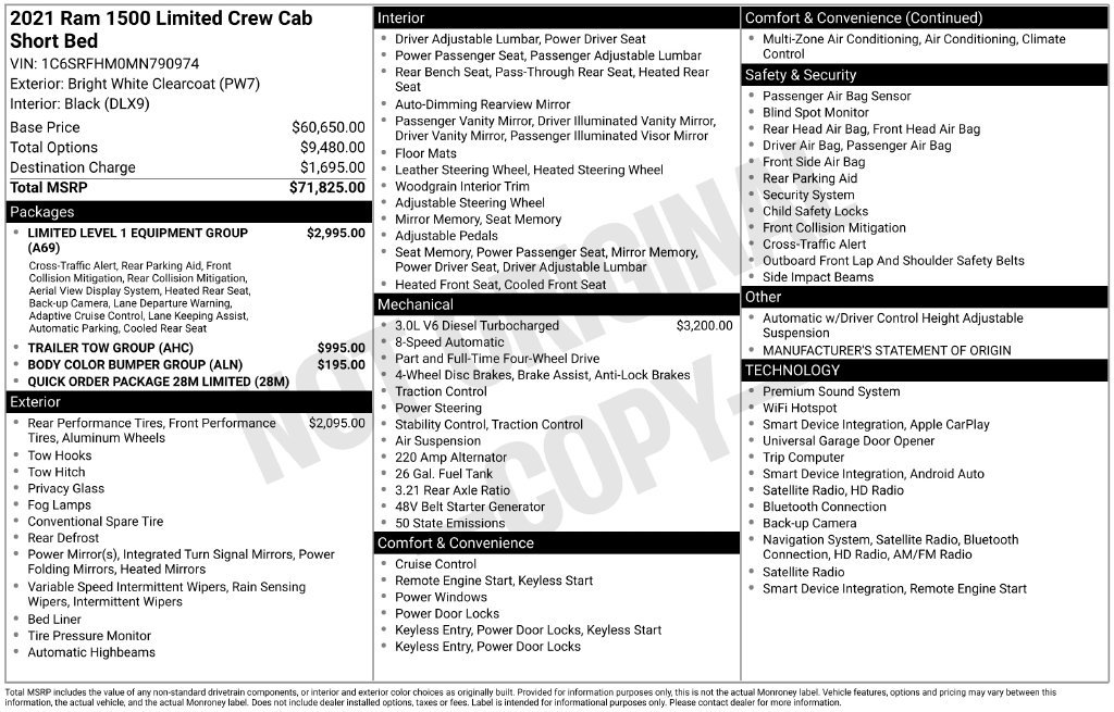 Used 2021 White Ram Limited image 25