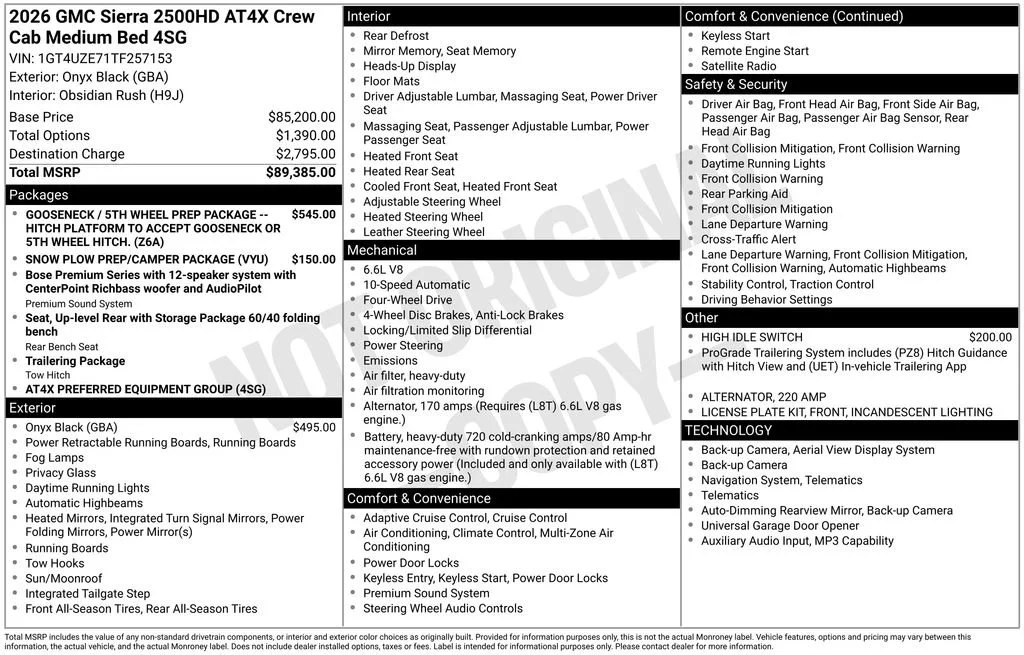 New 2026 Onyx Black GMC AT4X image 5
