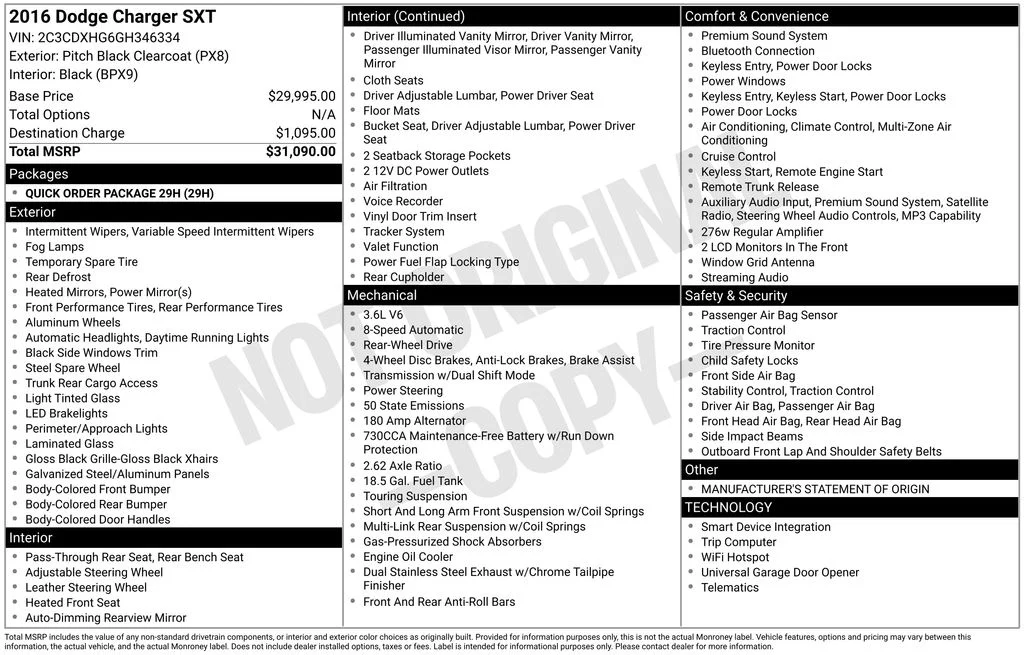Used 2016 Black Dodge SXT image 6