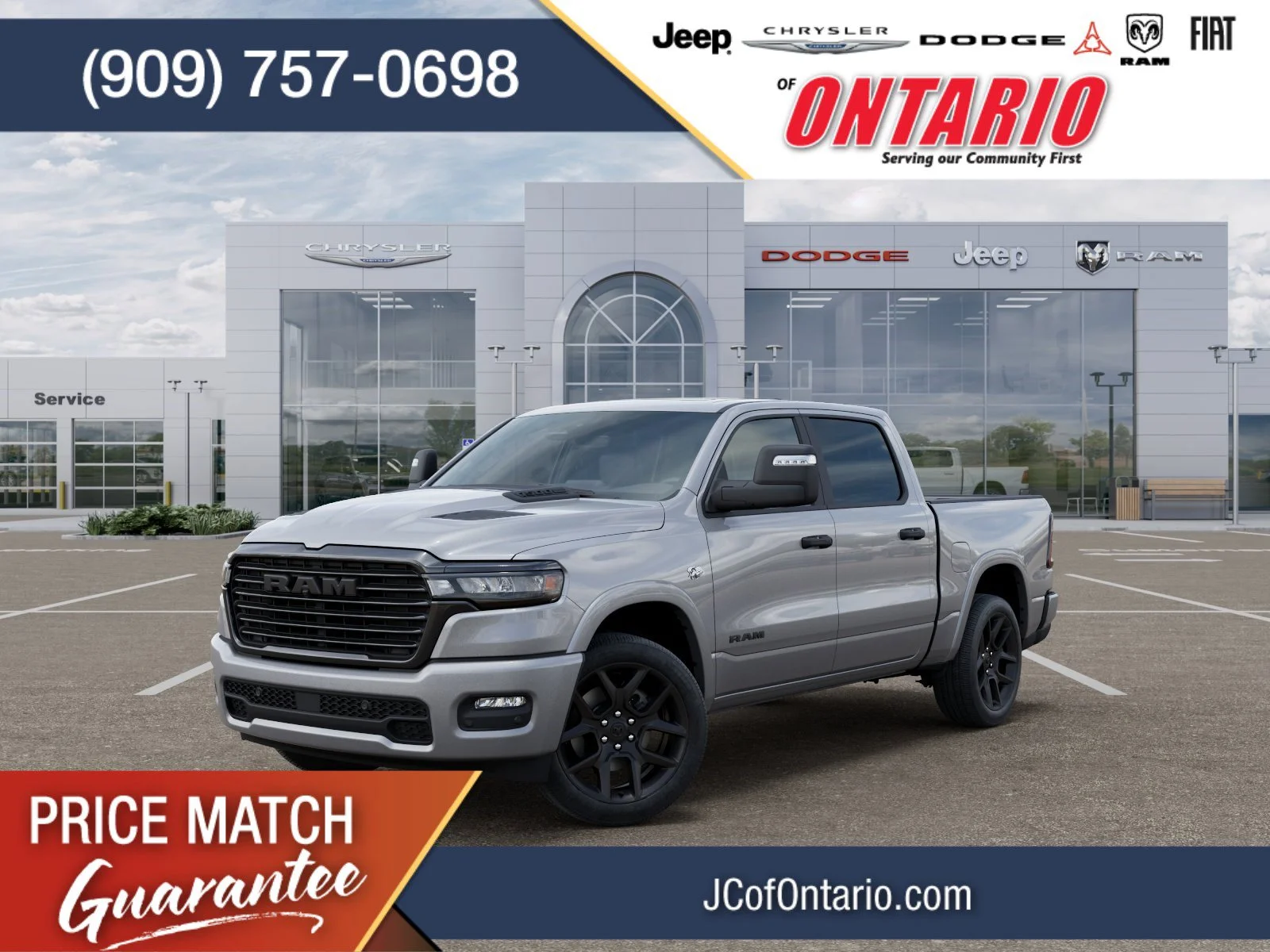 New 2026 Billet Silver Metallic Clear-Coat Exterior Paint RAM Laramie image 1