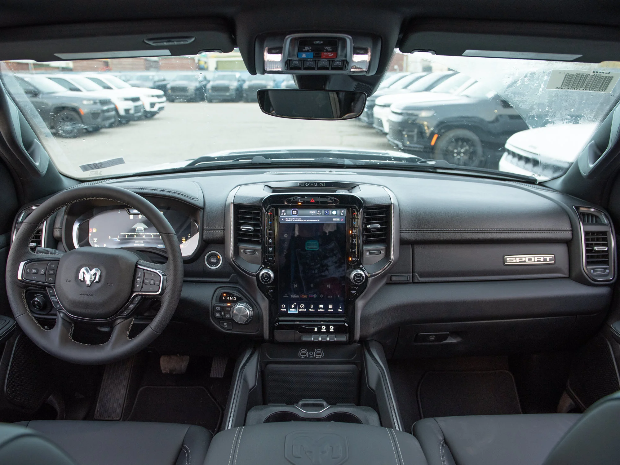 New 2026 White RAM Sport* Crew Cab 4x4, Panoramic Sunroof, Heated Seats/Wheel, Alpine Audio image 10