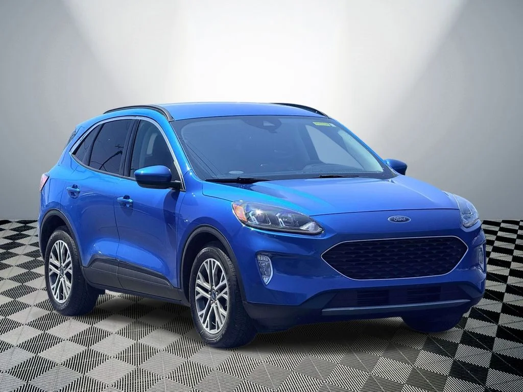 Used 2021 Blue Ford SEL image 4