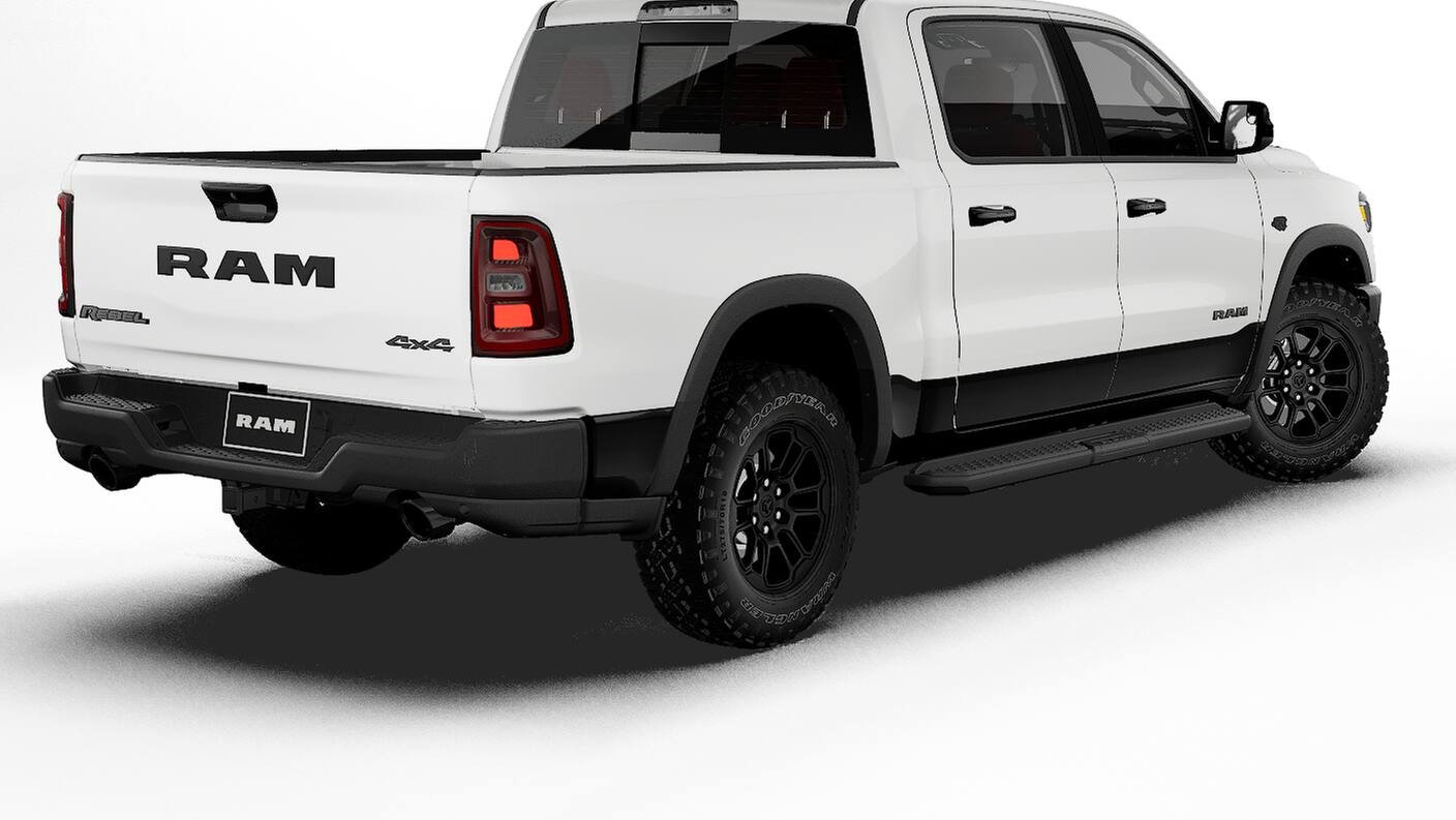 New 2027 Bright White Clear-Coat Exterior Paint RAM REBEL image 2