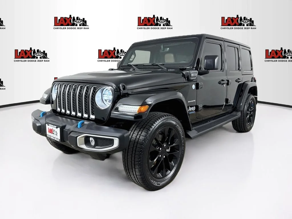 Used 2023 Black Jeep Sahara 4xe image 3