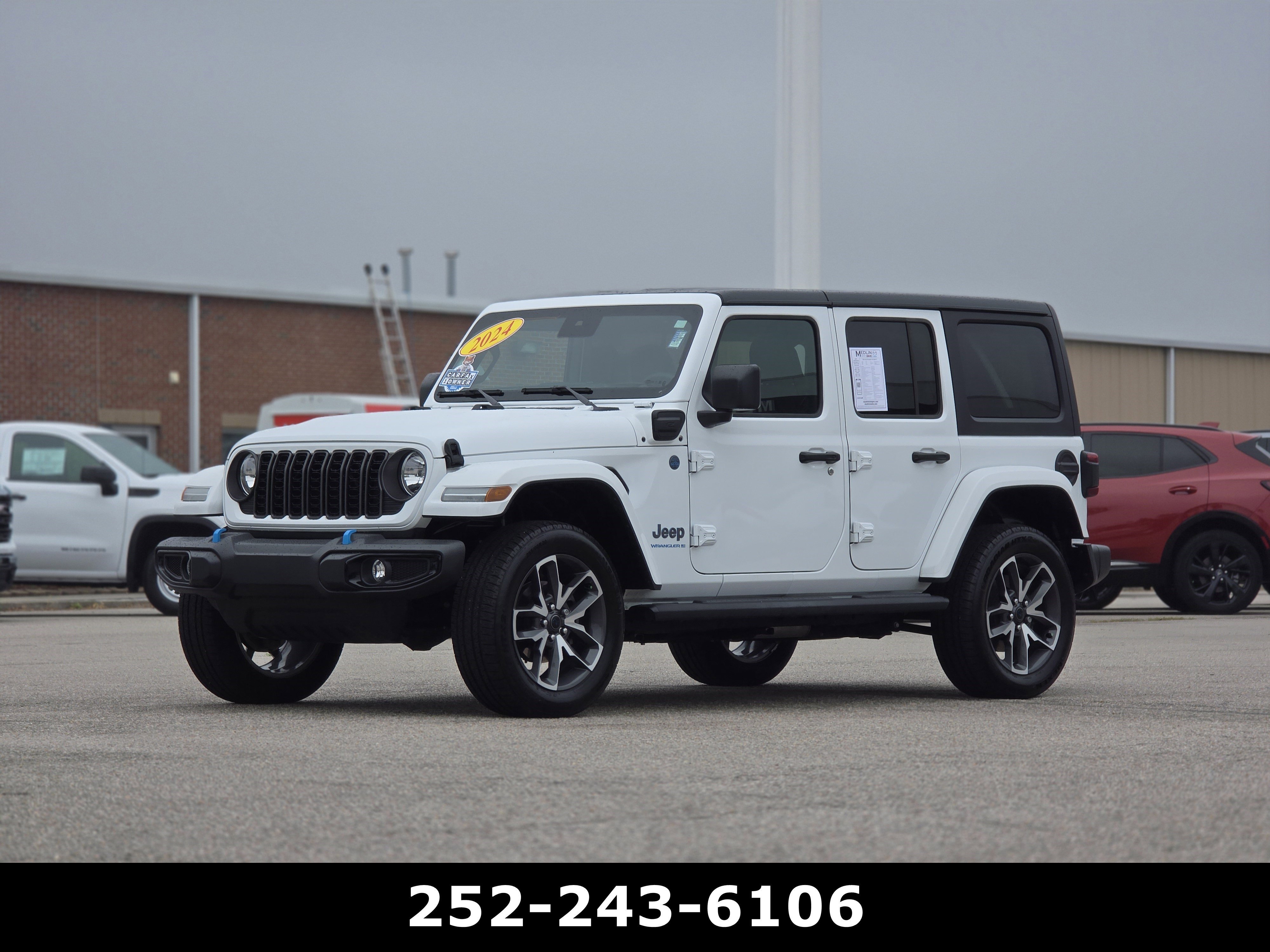 Used 2024 Bright White Clearcoat Jeep Sport S image 3
