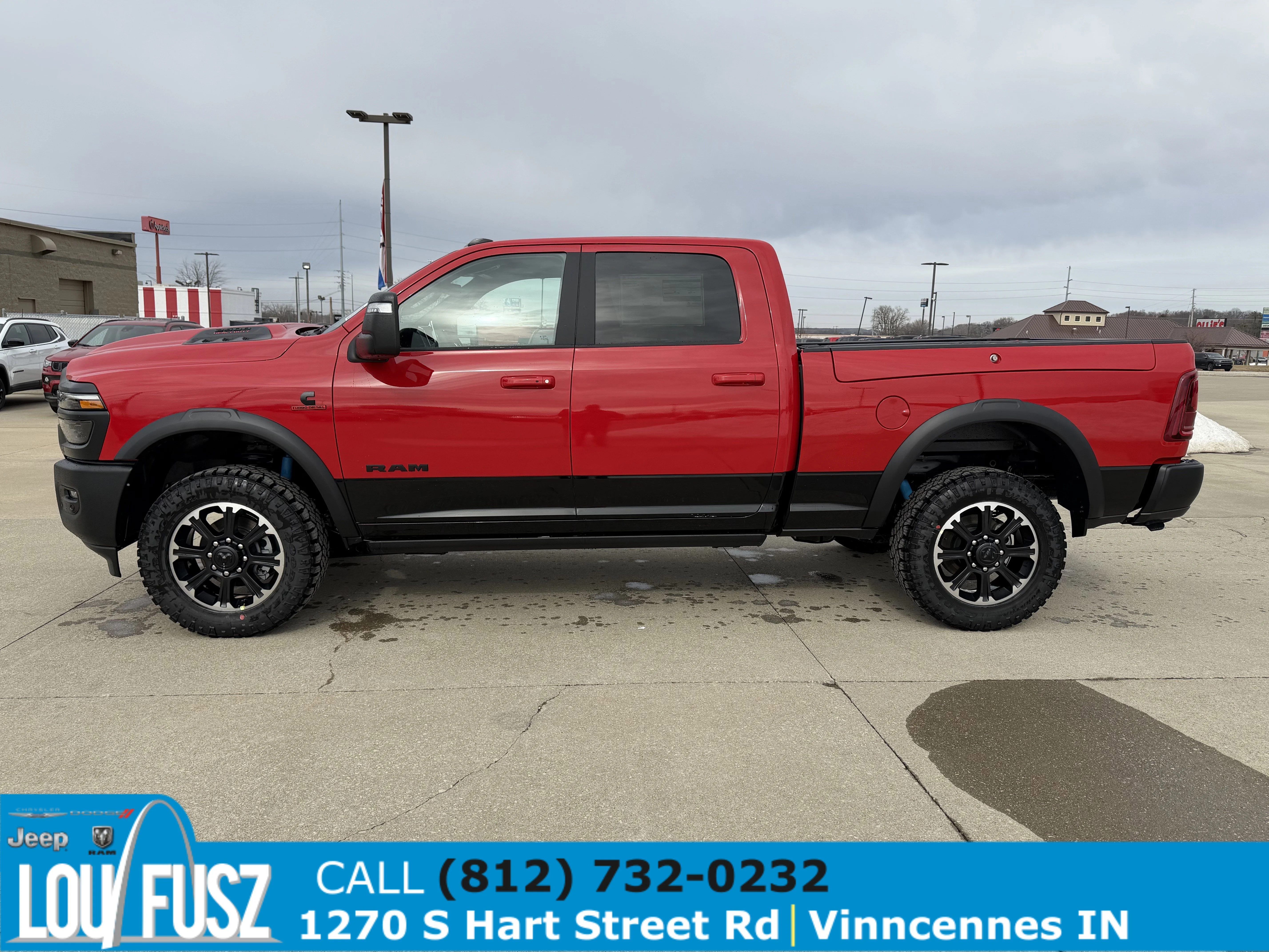New 2026 Flame Red Clear-Coat Exterior Paint RAM Rebel image 4