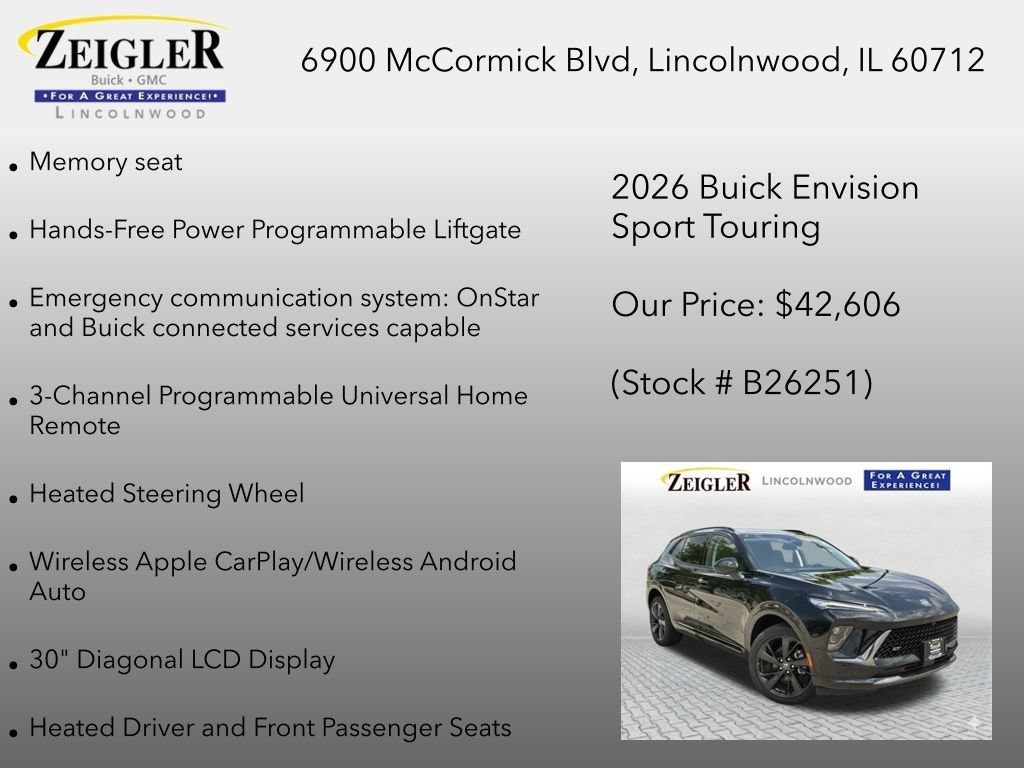 New 2026 Ebony Twilight Metallic Buick Sport Touring image 24