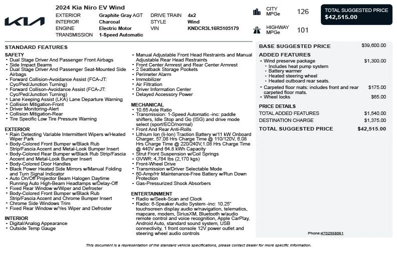 Used 2024 Gray Kia Wind image 3
