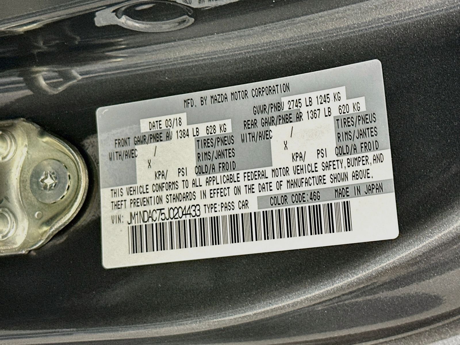 Used 2018 Machine Gray Mazda Club image 32
