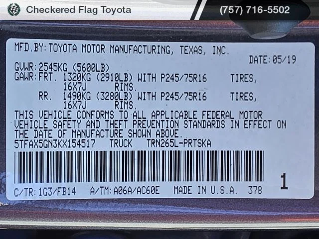 Used 2019 Magnetic Gray Metallic Toyota SR image 22