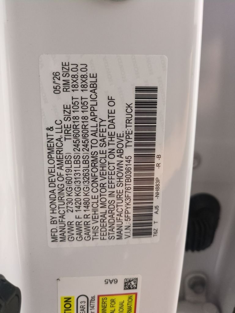 New 2026 Platinum White Pearl Honda TrailSport+ image 29