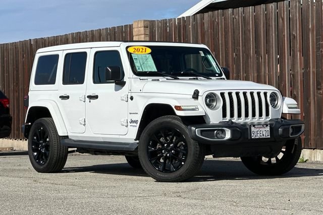 Used 2021 Jeep Wrangler Unlimited Sahara 4XE with VIN 1C4JJXP69MW686675 for sale in Seaside, CA