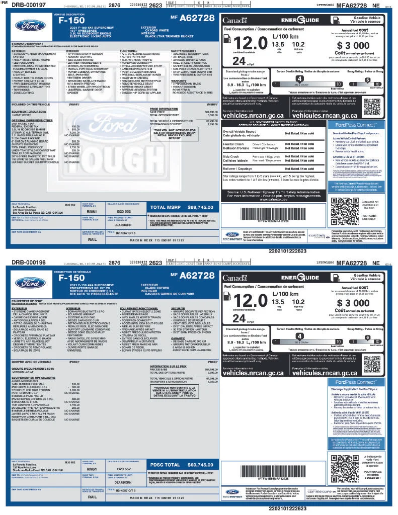 Used 2021 White Ford Lariat image 6