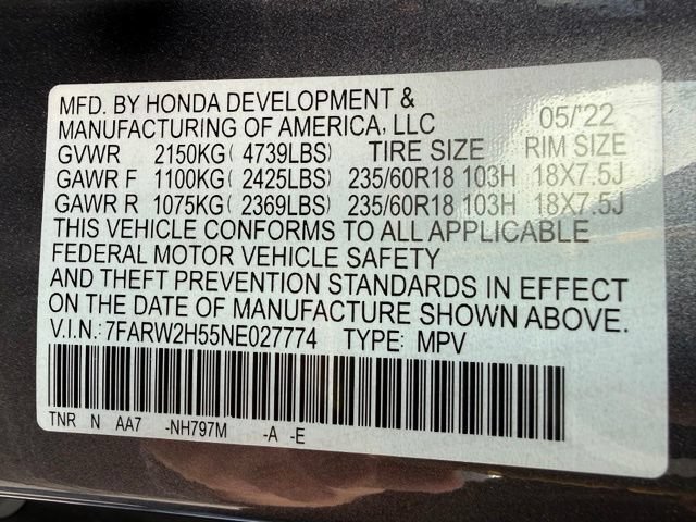 Used 2022 Sonic Gray Pearl Honda EX image 10