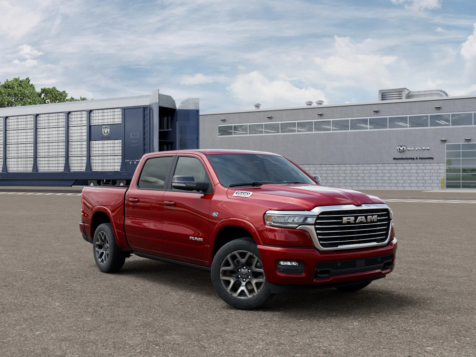 New 2027 Molten Red Pearl-Coat Exterior Paint RAM Laramie Southwest Edition image 5