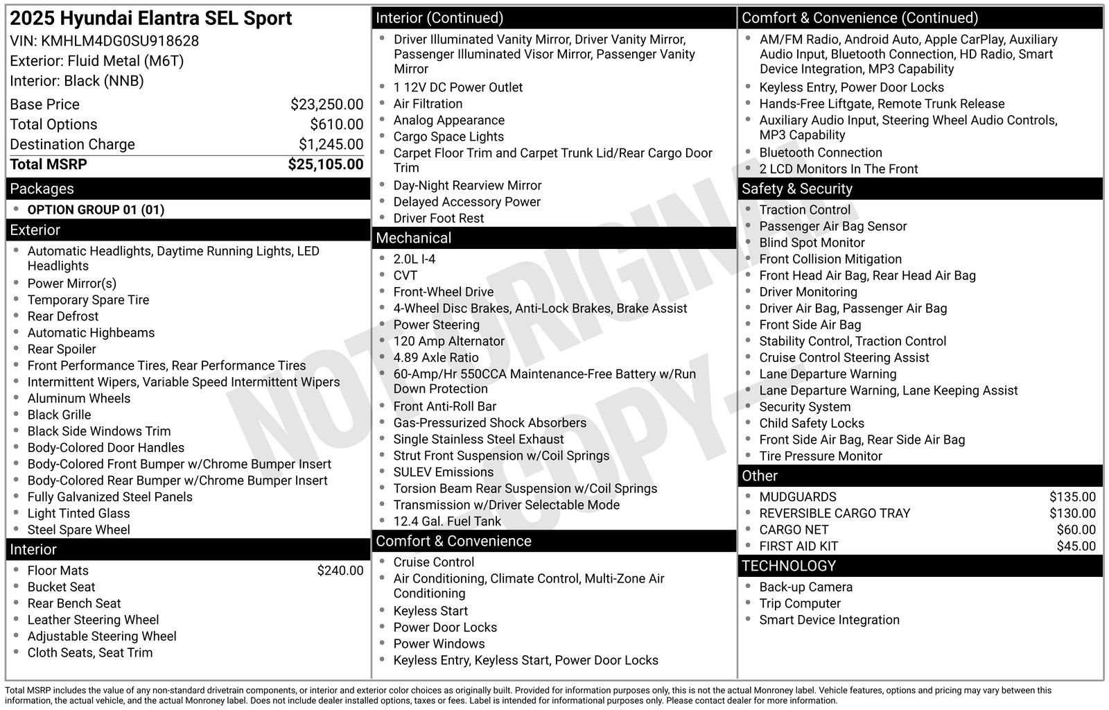 2025 Hyundai Elantra 2.0 SEL Sport IVT's photo
