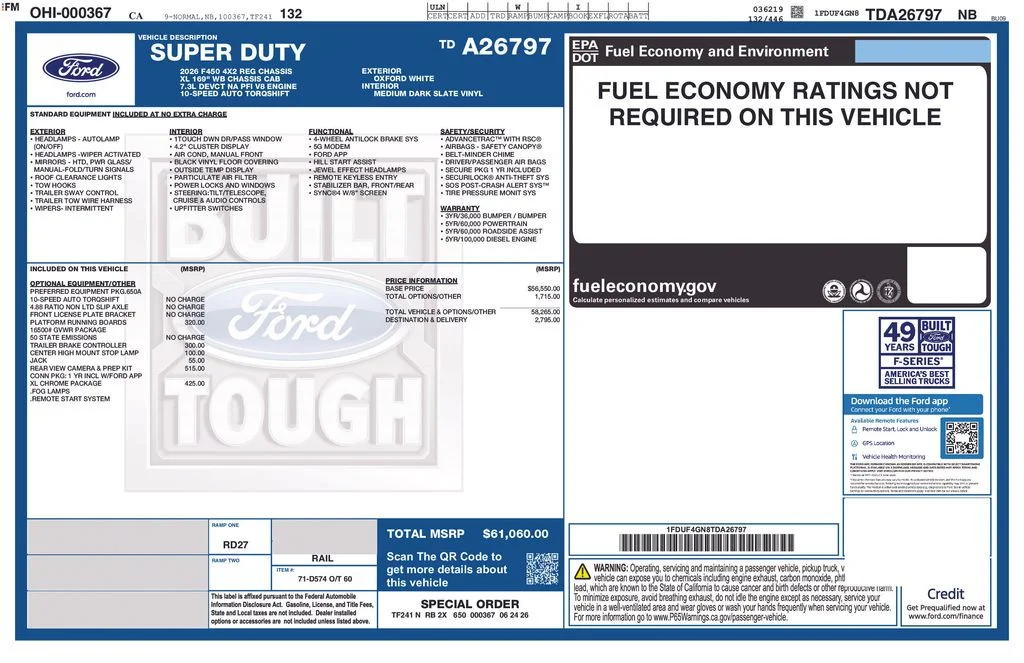 2026 Ford F-450 Super Duty Chassis Cab