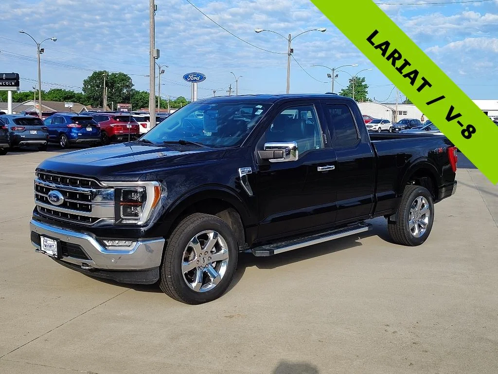 Used 2022 Agate Black Metallic Ford LARIAT image 2