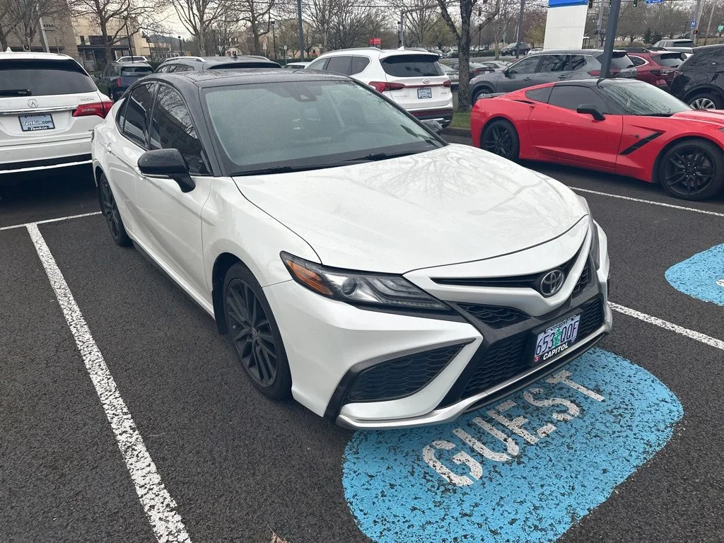 Used 2021 Wind Chill Pearl/Midnight Black Metallic Toyota XSE image 1